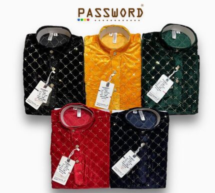 PASSWORD VELVET SEQUENCE KURTA PAJAMA
